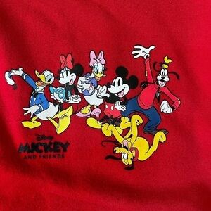 Disney Mickey and Friends Red Sweatshirt Medium